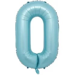 0 Rakam Folyo Balon Açık Mavi 76 cm