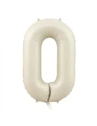 0 Rakam Folyo Balon Bej 76 cm