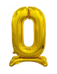 0 Rakam Folyo Balon Gold Ayaklı 80 cm