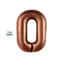 0 Rakam Folyo Balon Kahverengi 76cm