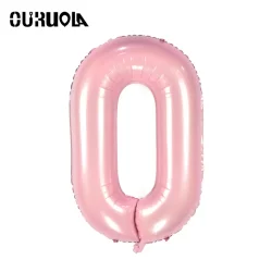 0 Rakam Folyo Balon Pembe 76 cm