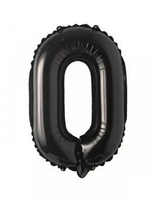 0 Rakam Folyo Balon Siyah 76 cm - 1