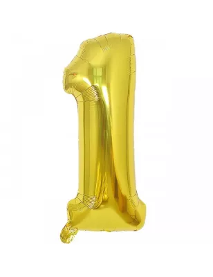 1 Rakam Folyo Balon Gold 100 cm - 1