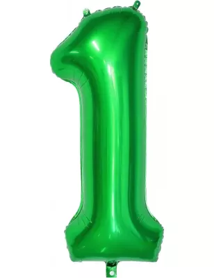 1 Rakam Folyo Balon Koyu Yeşil 80 cm - 1