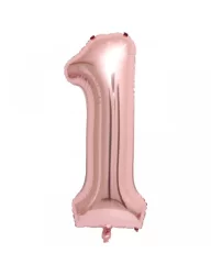 1 Rakam Folyo Balon Rose Gold 76 cm