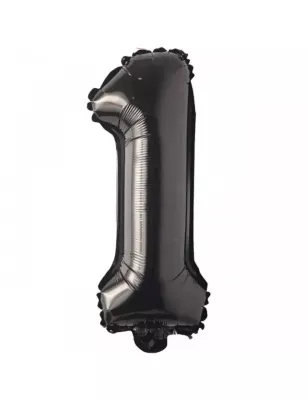 1 Rakam Folyo Balon Siyah 76 cm - 1