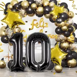 1 Rakam Folyo Balon Siyah 76 cm - 4