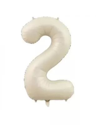 2 Rakam Folyo Balon Bej 76 cm - 1