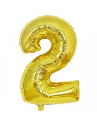 2 Rakam Folyo Balon Gold 100 cm