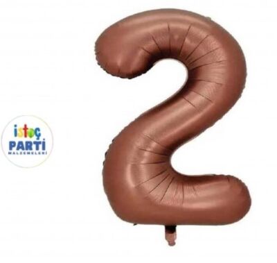 2 Rakam Folyo Balon Kahverengi 76cm - 1