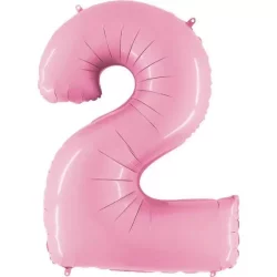 2 Rakam Folyo Balon Pembe 76 cm