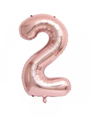 2 Rakam Folyo Balon Rose Gold 76 cm - 1
