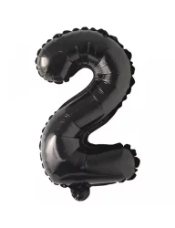 2 Rakam Folyo Balon Siyah 76 cm