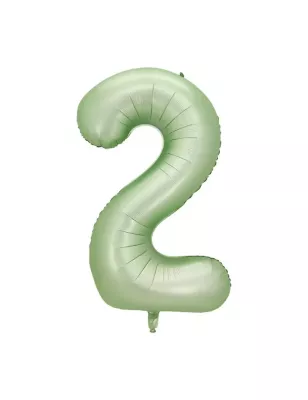 2 Rakam Folyo Balon Su Yeşili 76 cm - 1
