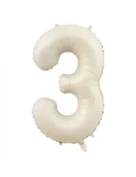 3 Rakam Folyo Balon Bej 76 cm
