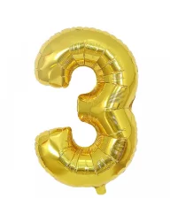3 Rakam Folyo Balon Gold 100 cm