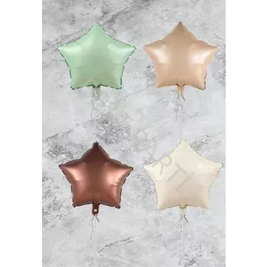 4 adet Yıldız Folyo Balon Set - 1