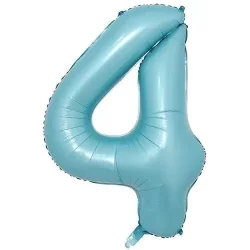 4 Rakam Folyo Balon Açık Mavi 76 cm