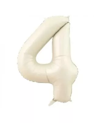 4 Rakam Folyo Balon Bej 76 cm - 1