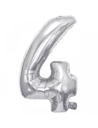 4 Rakam Folyo Balon Gümüş 100 cm