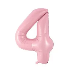 4 Rakam Folyo Balon Pembe 76 cm