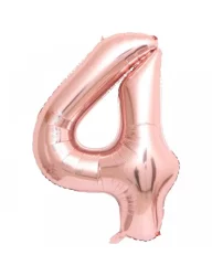 4 Rakam Folyo Balon Rose Gold 76 cm