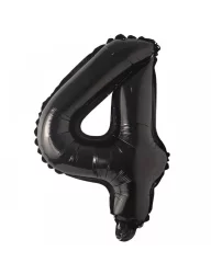 4 Rakam Folyo Balon Siyah 76 cm