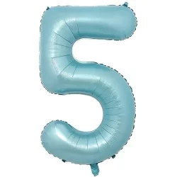 5 Rakam Folyo Balon Açık Mavi 76 cm