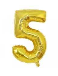 5 Rakam Folyo Balon Gold 100 cm