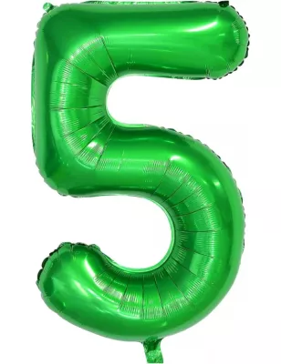 5 Rakam Folyo Balon Koyu Yeşil 80 cm - 1