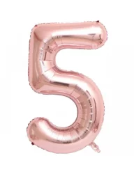5 Rakam Folyo Balon Rose Gold 76 cm