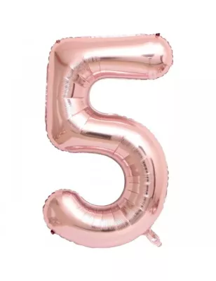 5 Rakam Folyo Balon Rose Gold 76 cm - 1