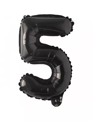 5 Rakam Folyo Balon Siyah 76 cm - 1