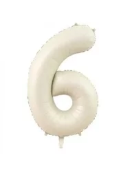 6 Rakam Folyo Balon Bej 76 cm