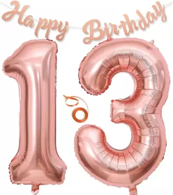 6 Rakam Folyo Balon Rose Gold 76 cm - 4