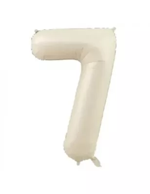 7 Rakam Folyo Balon Bej 76 cm - 1
