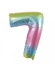 7 Rakam Folyo Balon Gökkuşağı 76 cm