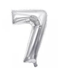 7 Rakam Folyo Balon Gümüş 100 cm
