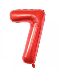 7 Rakam Folyo Balon Kırmızı 100 cm