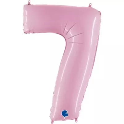 7 Rakam Folyo Balon Pembe 76 cm - 1