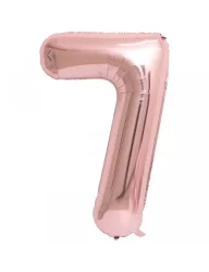 7 Rakam Folyo Balon Rose Gold 76 cm