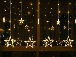 Yıldız Desenli Perde LED Işık – 8 Fonksiyonlu  - 3
