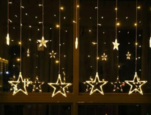 Yıldız Desenli Perde LED Işık – 8 Fonksiyonlu  - 3