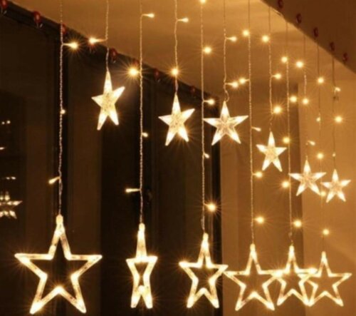 Yıldız Desenli Perde LED Işık – 8 Fonksiyonlu  - 5