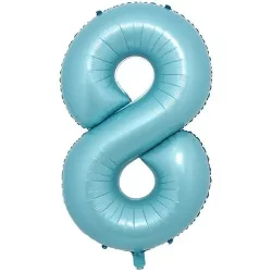 8 Rakam Folyo Balon Açık Mavi 76 cm