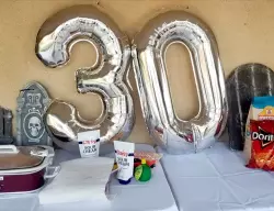 8 Rakam Folyo Balon Gümüş 100 cm - 3