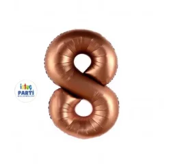 8 Rakam Folyo Balon Kahverengi 76cm