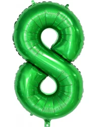 8 Rakam Folyo Balon Koyu Yeşil 80 cm