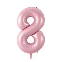 8 Rakam Folyo Balon Pembe 76 cm