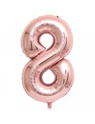 8 Rakam Folyo Balon Rose Gold 76 cm